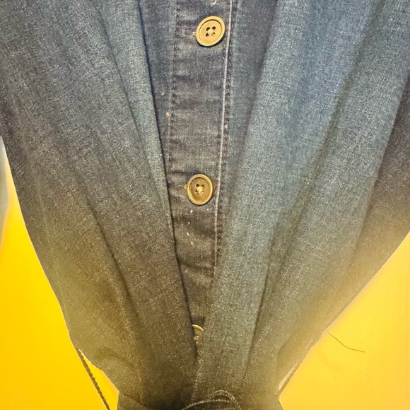 Style & Co. Dark Blue Long Sleeve Denim Dress - Picture 2 of 3